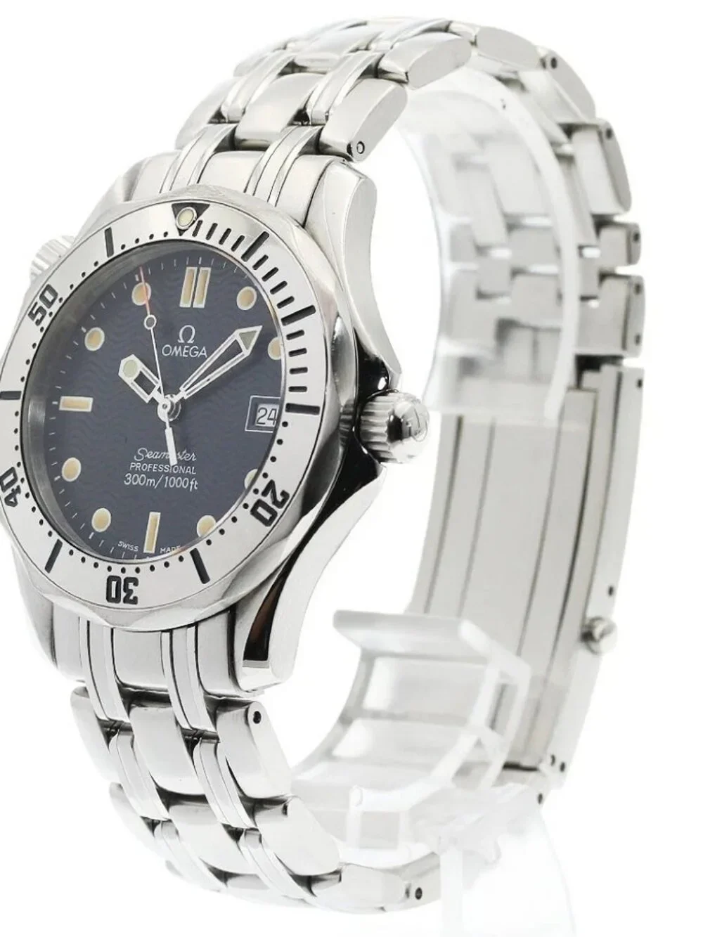 OMEGA Seamaster300 2562.80 Date Navy Dial Quartz Boy's Watch_965301